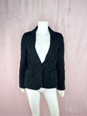 Marc Jacobs Womens Wool Mohair Tweed Boucle Blazer Jacket Size 10 Gossip Girl